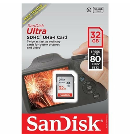 SanDisk Ultra 32GB Class 10/UHS-I SDHC