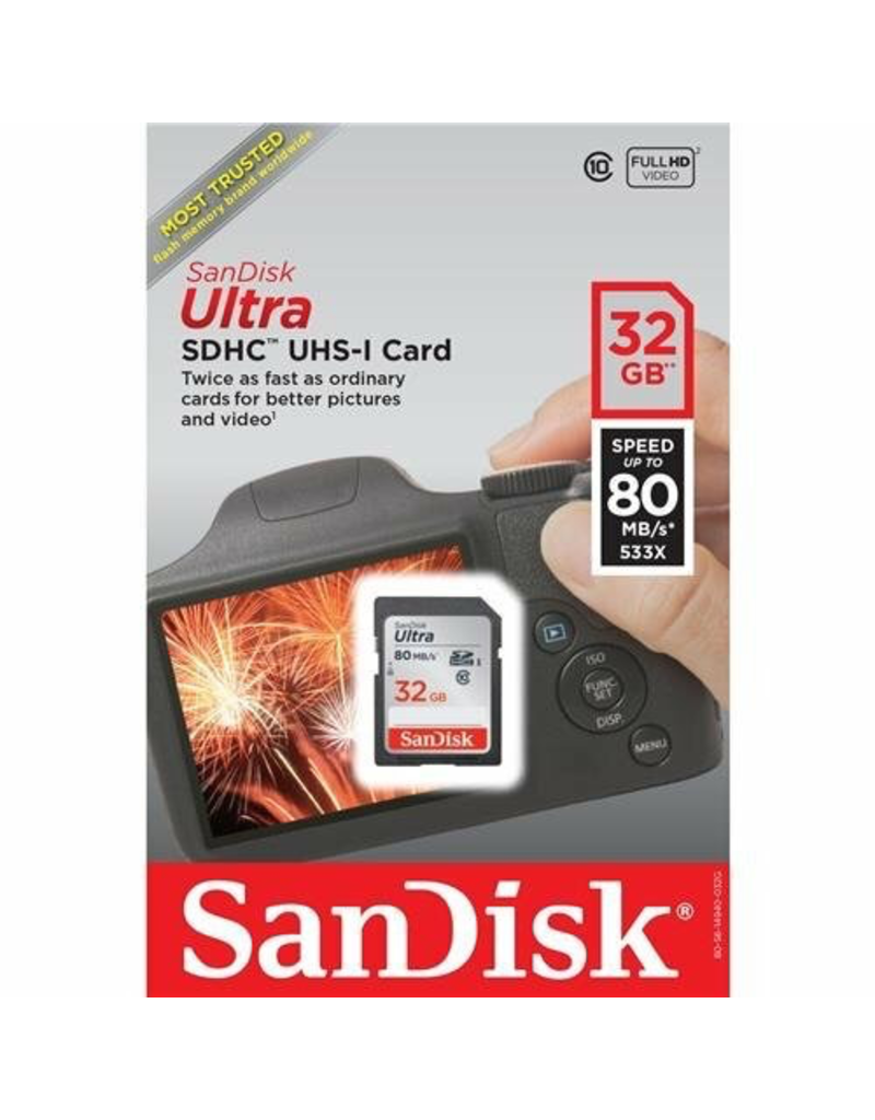 SanDisk Ultra 32GB Class 10/UHS-I SDHC