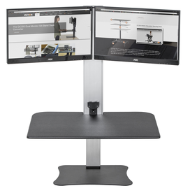 Victor High Rise Electric Dual Monitor Standing Desk Workstation