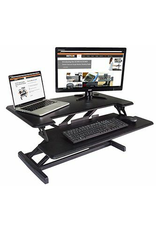 Victor High Rise Height Adjustable Compact Standing Desk with Keyboard Tray