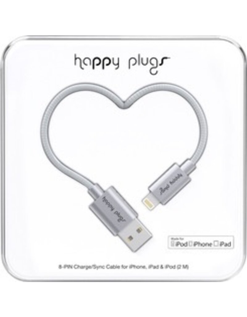 Happy Plugs Lightning to USB Cable - Space Grey
