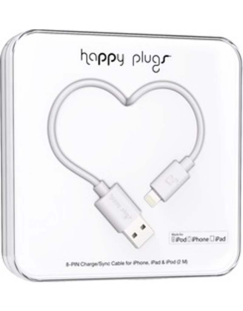 Happy Plugs Lightning to USB Cable - White