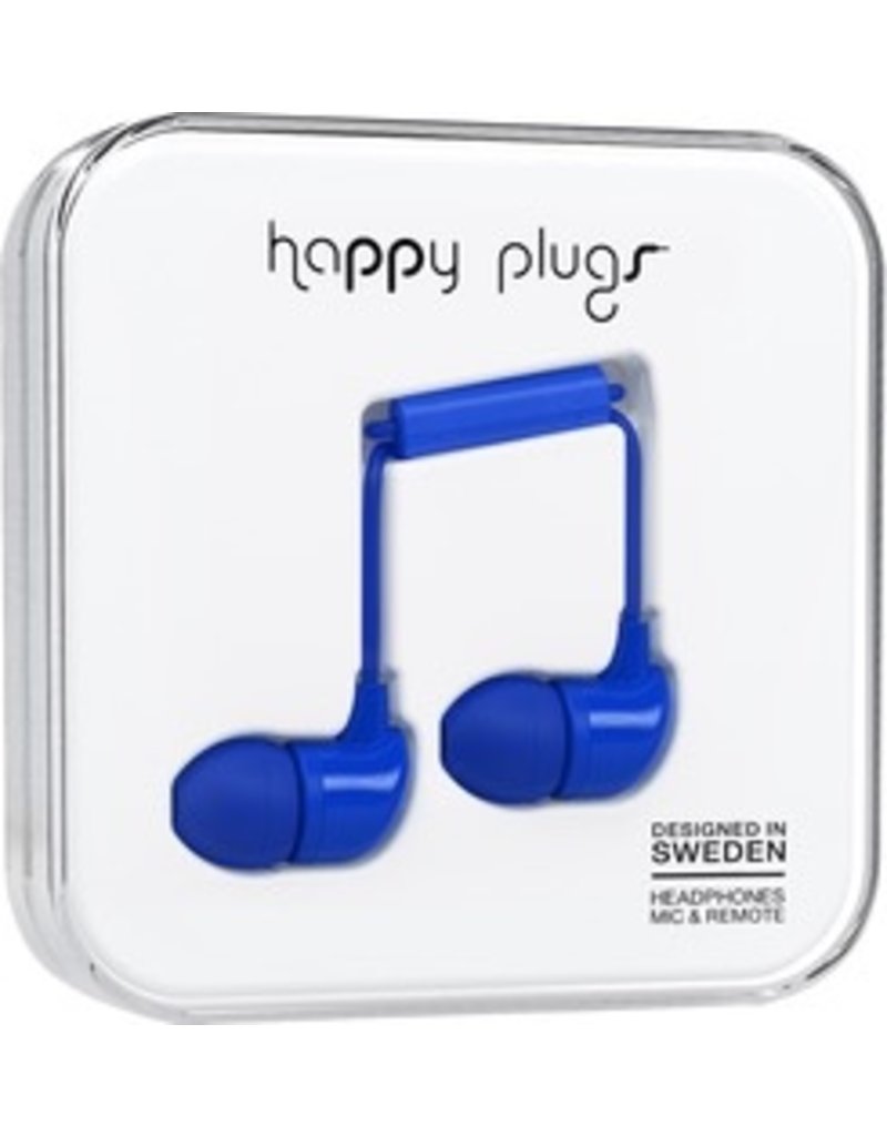 Happy Plugs In-Ear w/mic - Blue