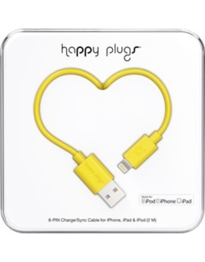 Happy Plugs Lightning to USB Cable - Yellow