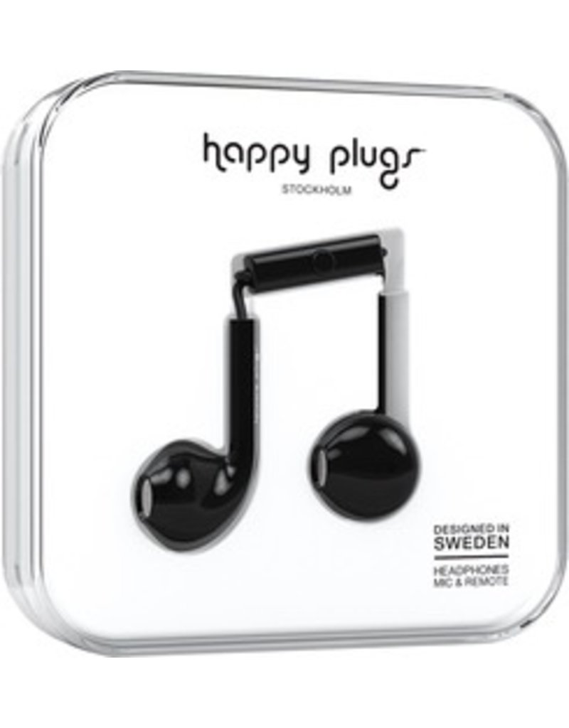 Happy Plugs Earbuds Plus w/mic - Black