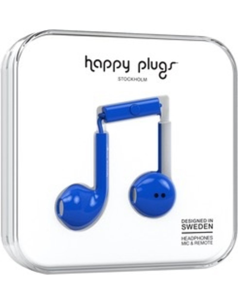 Happy Plugs Earbuds Plus w/mic - Blue