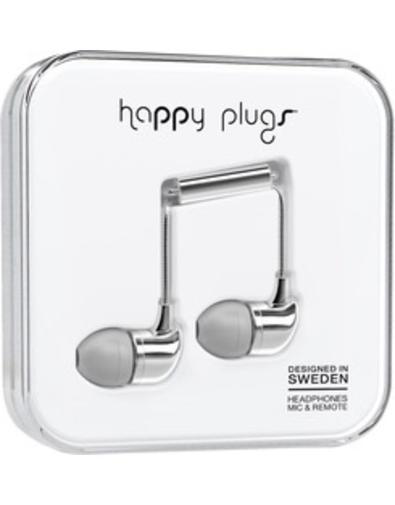 Happy Plugs In-Ear w/mic - Silver