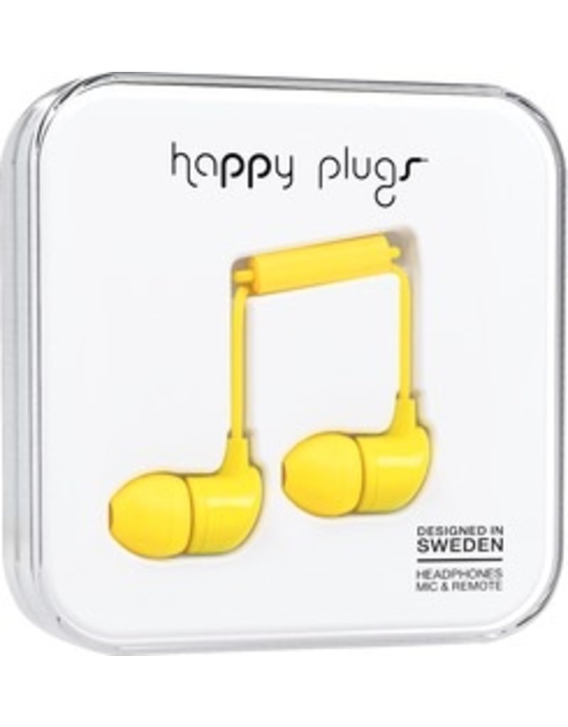 Happy Plugs In-Ear w/mic - Yellow