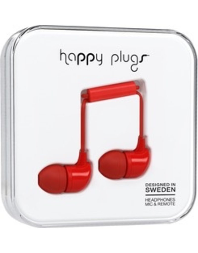 Happy Plugs In-Ear w/mic - Red
