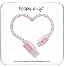 Happy Plugs Micro USB Cable - Pink Gold