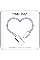 Happy Plugs Micro USB Cable - Silver