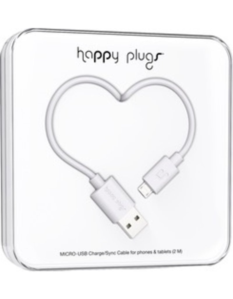 Happy Plugs Mico USB Cable - White