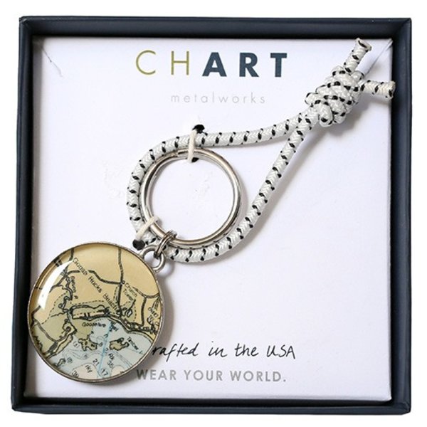 Chart Metalworks Key Ring Goose Rocks Beach Pewter Chart Metalworks Key Ring Goose Rocks Beach Pewter Jpg