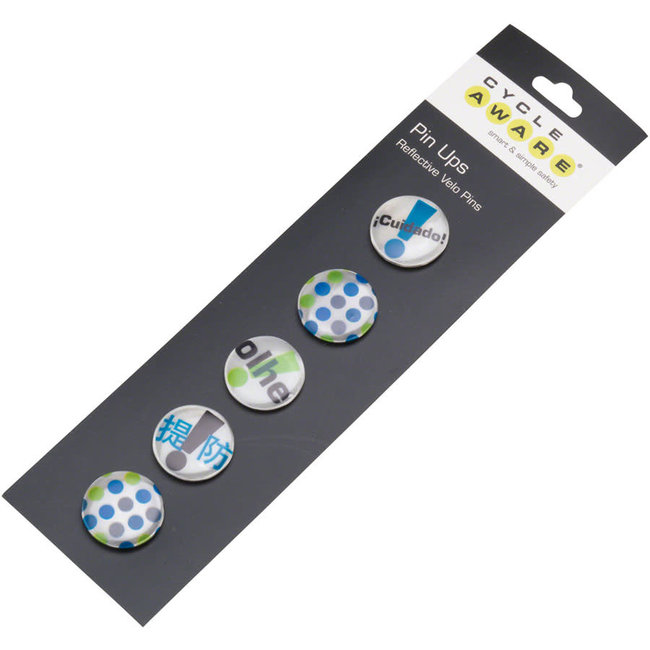 CycleAware Pin Ups Reflective Velo Pins