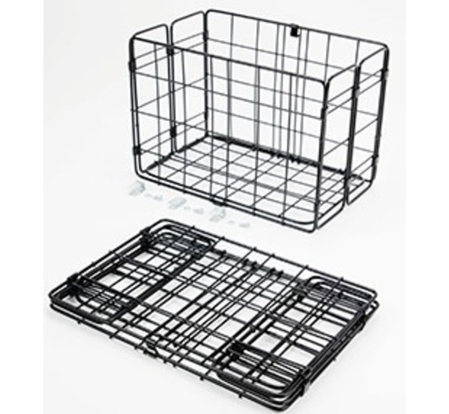 Wald 582 Rear Folding Basket, Black Clever Cycles