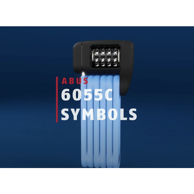 Abus BORDO Lite Mini combo folding lock 6055C/60 blue symbols