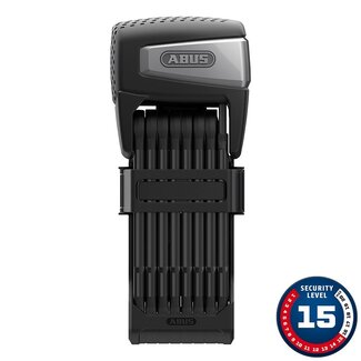 ABUS Bordo Smart X 6500A - Folding Smart Lock 110cm/5mm - Black No remote - Requires phone app
