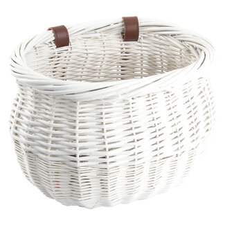 Sunlite Willow Bushel Bike Basket, White, Large