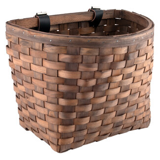 Sunlite Classic Wooden Front Basket - Dark Woven Beech