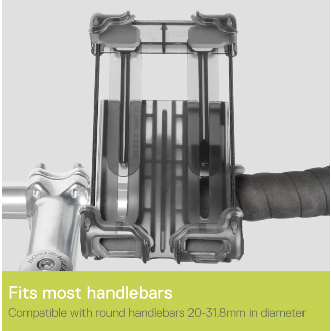 Delta Hefty Phone Holder Plus Smartphone Bike Mount - Clear Gray