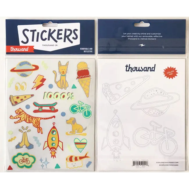 Thousand Helmets Jr Sticker Sheet