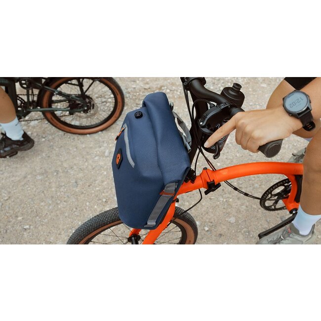 Brompton G Line Borough Waterproof Roll Top Bag - Small -Navy/Grey