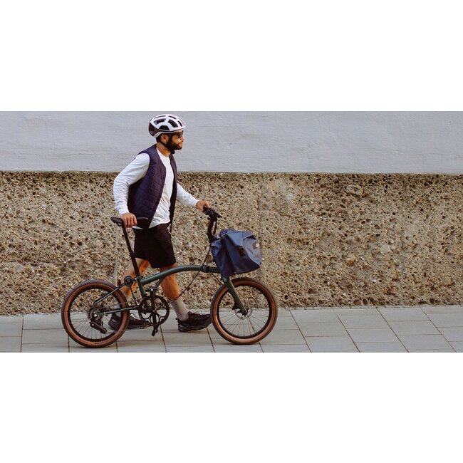 Brompton G Line Borough Waterproof Roll Top Bag - Large - Navy/Grey