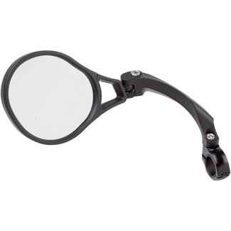 MSW Handlebar Mirror - Flat Bar, Left Side, HD Glass Lens