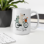 Clever Cycles 15 oz Mug – Dog & Cat Bicycle Ride