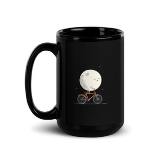Clever Cycles Moon Bicycle Mug, 15 oz