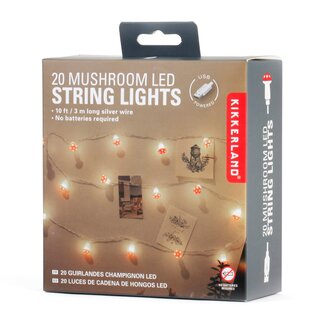 Kikkerland Kikkerland Mushroom Led String Lights - 20/count