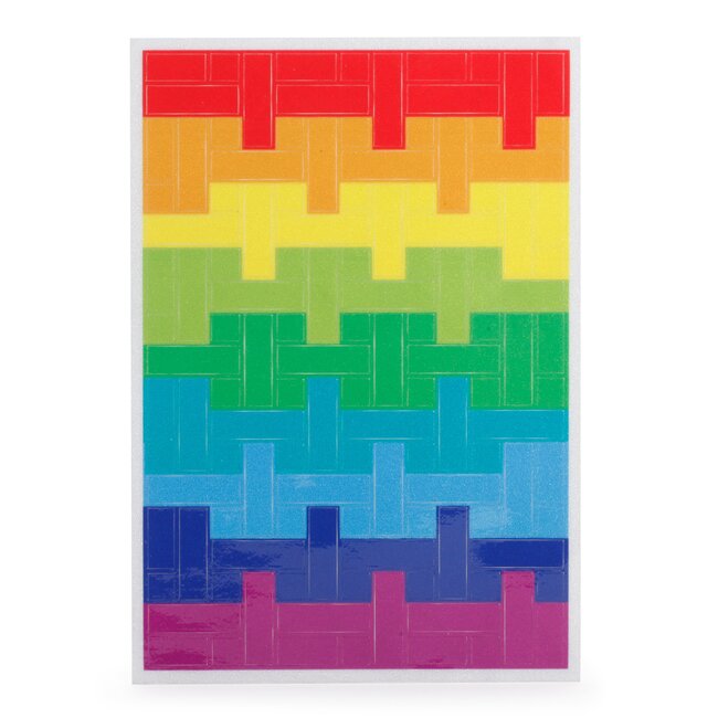 Kikkerland Rainbow Blocks Reflective Bike Stickers