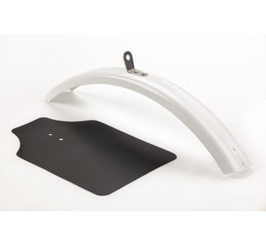 Brompton Fender Blade and Flap Front White - QMGBL-F-WH