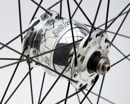 Schmidt SON 28 Dynamo Hub, 36 Hole, Polished Silver