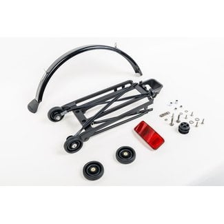 Brompton Brompton Rack Complete With 4 Rollers and Mudguard 6mm Holes Black - QRACKA-BK