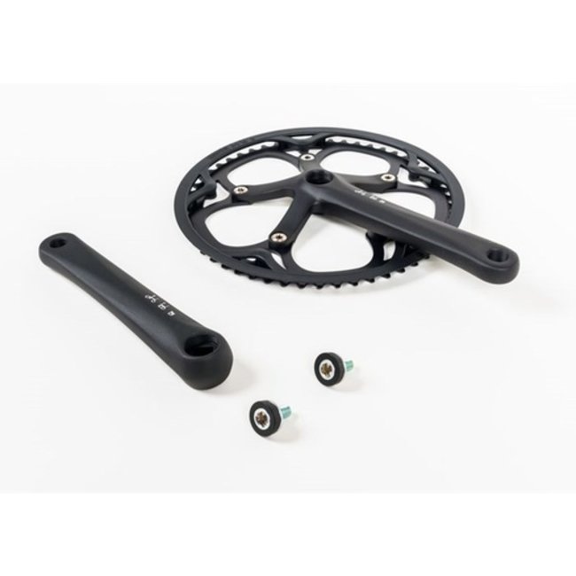 Brompton Crankset Spider Type Complete 54T Black - QCRANKSET-SPI-54-BK