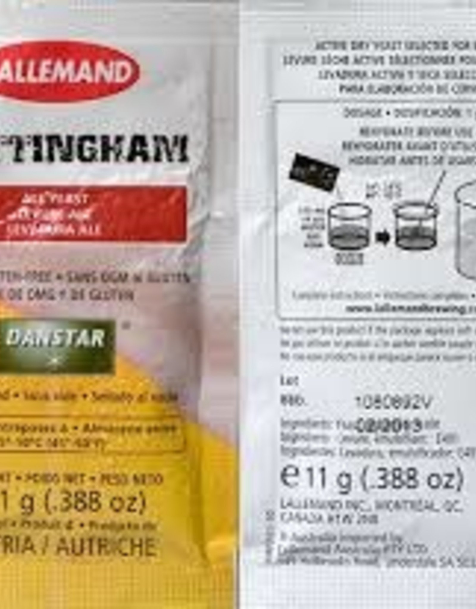 LALLEMAND NOTTINGHAM ALE BREWING YEAST 11 GRAM