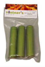 METALLIC LIME GREEN PVC SHRINK CAPSULES 30/BAG