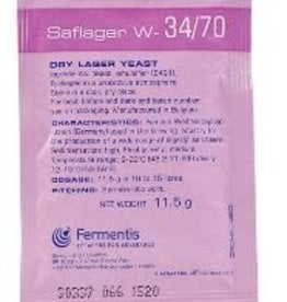 SAFLAGER W-34/70 DRY LAGER YEAST 11.5 GRAMS