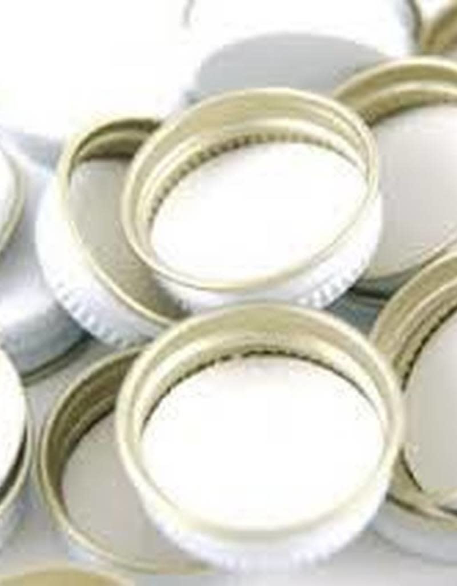 28mm METAL WHITE SCREW CAPS EA