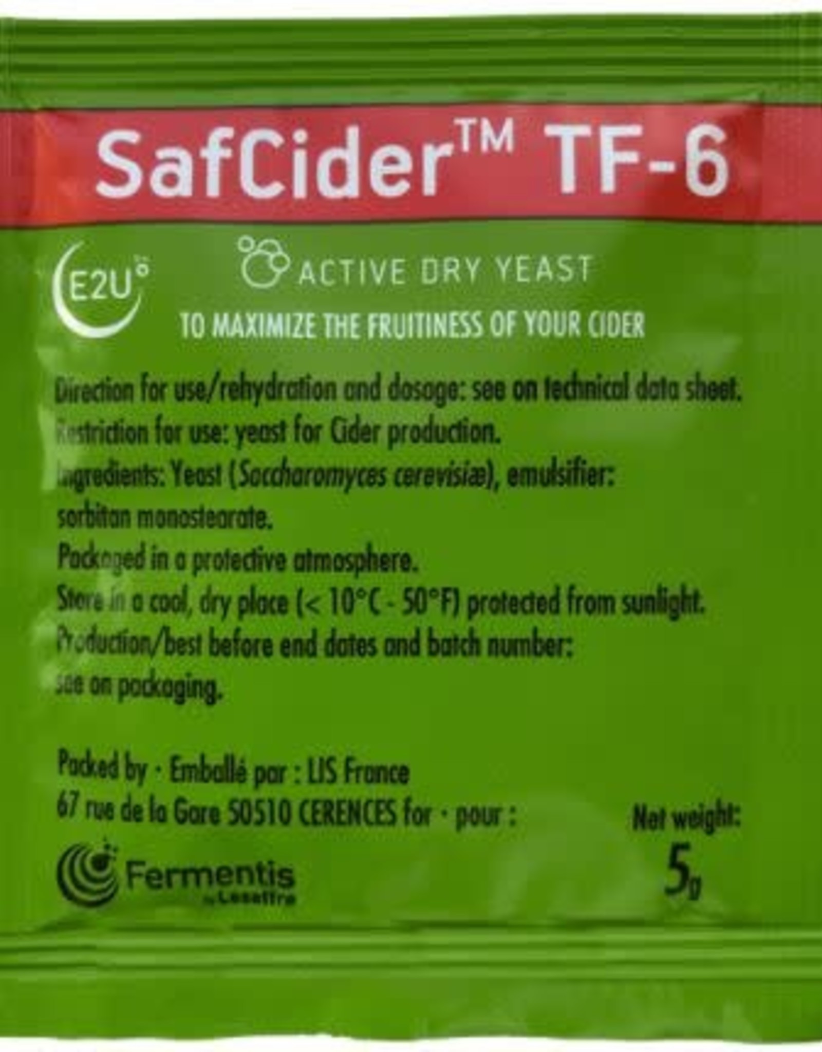 FERMENTIS  SAFCIDER TF-6  5 GRAM