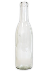 375mL CLEAR SEMI-BURGUNDY FLAT BOTTOM WINE BOTTLES 24/CASE