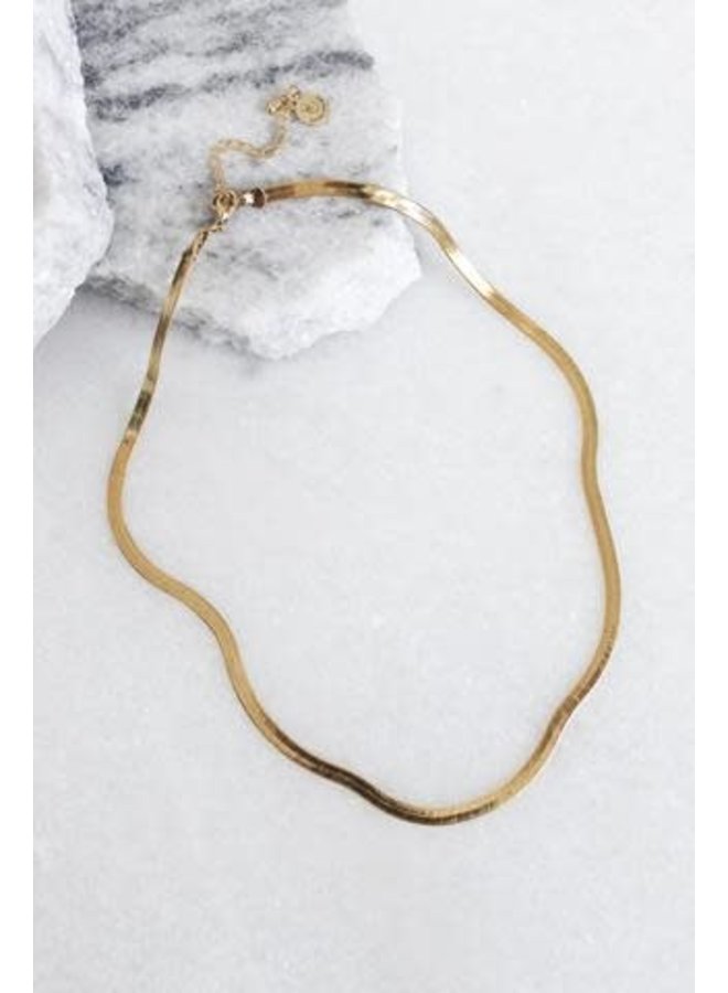HERRING 18K GOLD PLATED CHAIN NECKLACE