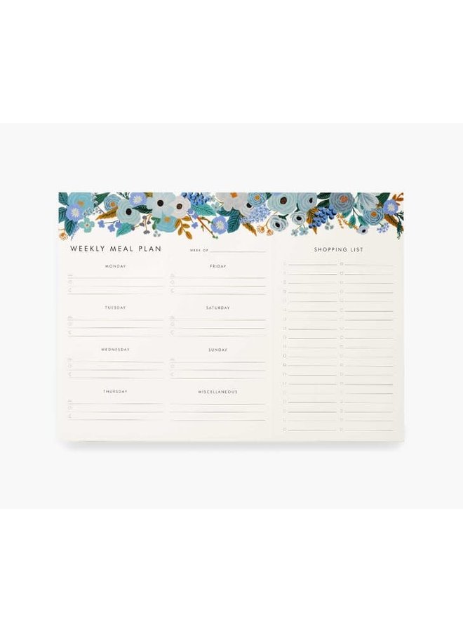 GARDEN PARTY BLUE MEAL PLANNER