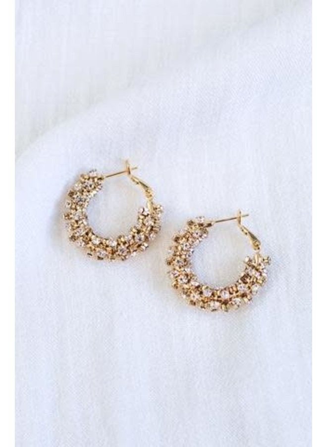 HARKNESS GOLD FILLED CZ HOOPS