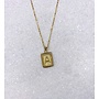 GOLD FILLED INITIAL TAG