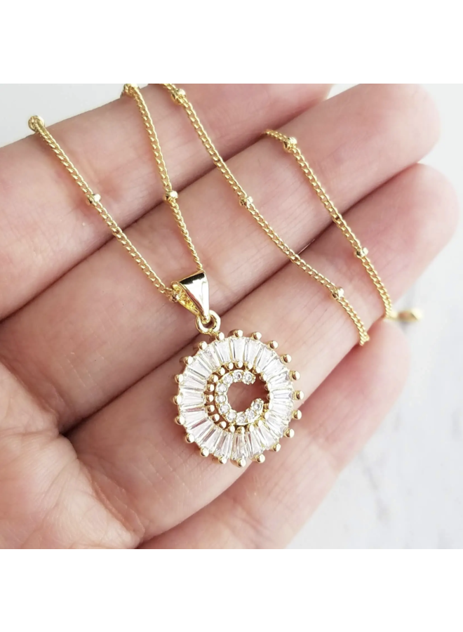 GOLD PLATED INTIAL NECKLACE MICRO