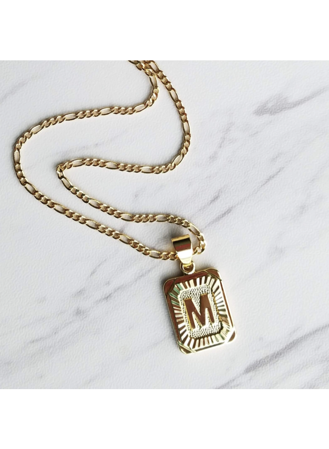 LUXE RECTANGULAR MEDALLION NECKLACE