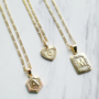 LUXE HEART MEDALLION PENDANT NECKLACE