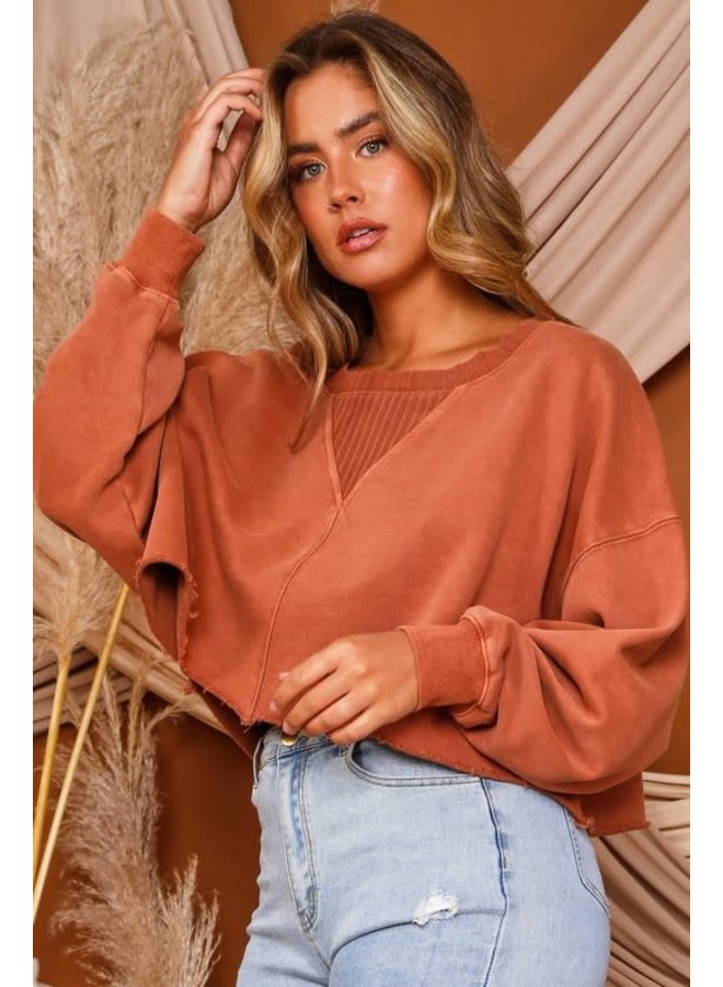 JENA WASHED PULLOVER TOP